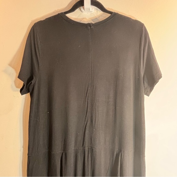 EILEEN FISHER Sz M Jumpsuit Wide Leg Cropped Short Sleeve Pockets Jersey Knit - Picture 10 of 13